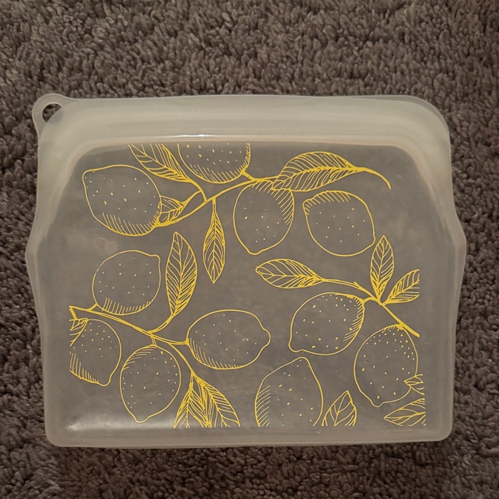 Reusable Silicone Bag with Lemon Design